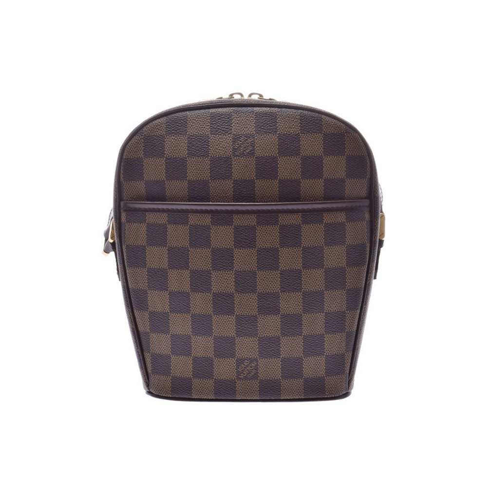 Louis Vuitton Damier Ipanema Brown Leather Shoulder Bag